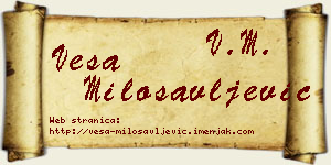Vesa Milosavljević vizit kartica